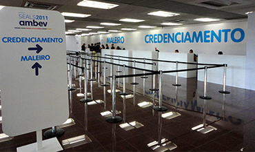 Estrutura de credenciamento montada pela ART Locação